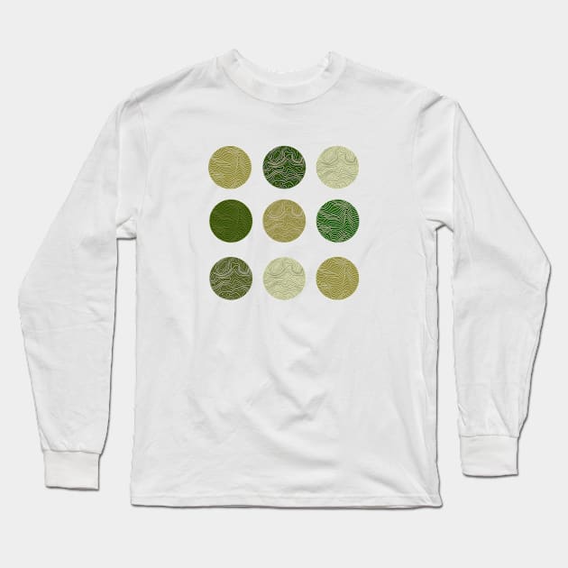 Sage Green Pack Sticker Long Sleeve T-Shirt by heyvisuals